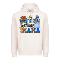 Pale Pink somebody's loud mouth football mama Premium Hoodie - Zillion Design Studio