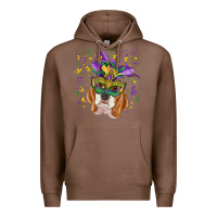 Chestnut mardi gras  mask beagle Premium Hoodie - RanaPortraitStore