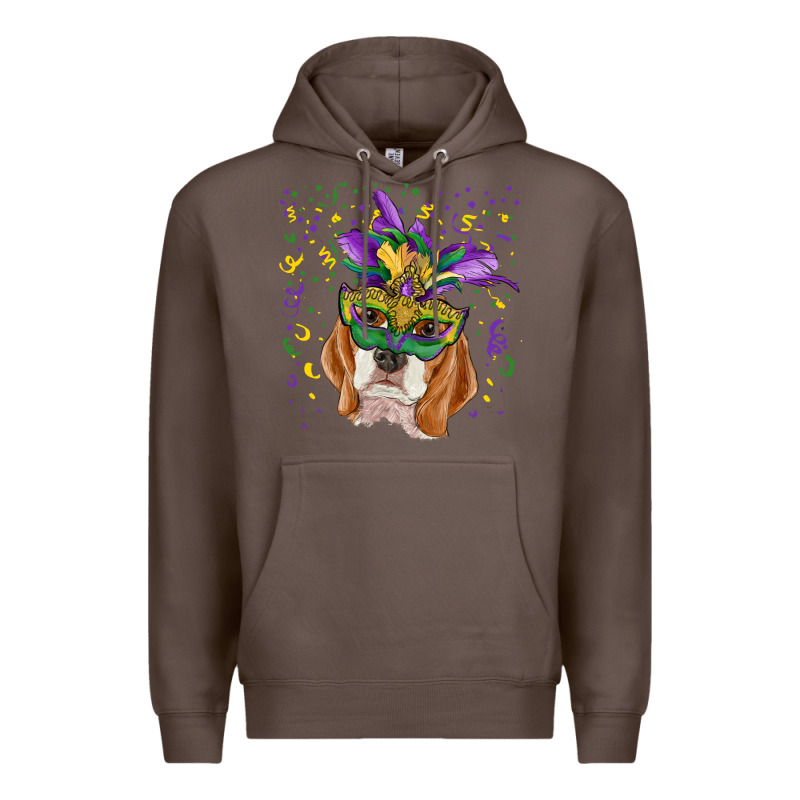 Mardi Gras  Mask Beagle Premium Hoodie by RanaPortraitStore | Teevron
