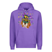Purple mardi gras  mask beagle Premium Hoodie - RanaPortraitStore