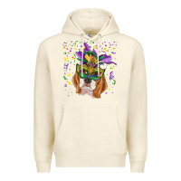 Sandshell mardi gras  mask beagle Premium Hoodie - RanaPortraitStore
