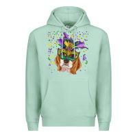 Seafoam mardi gras  mask beagle Premium Hoodie - RanaPortraitStore