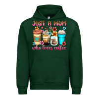 Forest Green just a mom who loves coffee Urban Hoodie - Zillion Design Studio