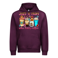 Mauve Wine just a mom who loves coffee Urban Hoodie - Zillion Design Studio