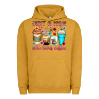 Pigment Peanut Butter just a mom who loves coffee Urban Hoodie - Zillion Design Studio