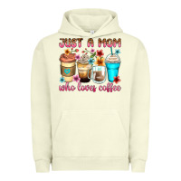 Pigment Pistachio just a mom who loves coffee Urban Hoodie - Zillion Design Studio