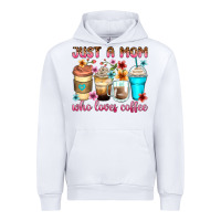 White just a mom who loves coffee Urban Hoodie - Zillion Design Studio