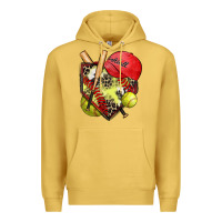 Antique Gold softball home plate Premium Hoodie - Zillion Design Studio