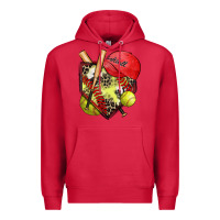 Cardinal softball home plate Premium Hoodie - Zillion Design Studio