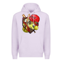 Lilac softball home plate Premium Hoodie - Zillion Design Studio