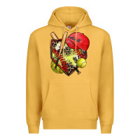 Mustard softball home plate Premium Hoodie - Zillion Design Studio