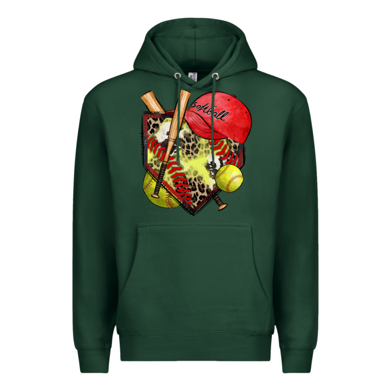 Softball Home Plate Premium Hoodie by Zillion Design Studio | Teevron