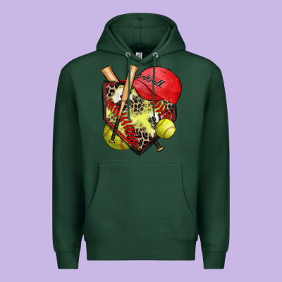 Softball Home Plate Premium Hoodie Designed By Zillion Design Studio