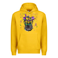 Lemon mardi gras  mask pitbull Premium Hoodie - RanaPortraitStore
