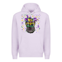 Lilac mardi gras  mask pitbull Premium Hoodie - RanaPortraitStore