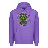 Purple mardi gras  mask pitbull Premium Hoodie - RanaPortraitStore
