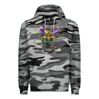 Slate Camo mardi gras  mask pitbull Premium Hoodie - RanaPortraitStore
