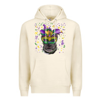 Tofu mardi gras  mask pitbull Premium Hoodie - RanaPortraitStore