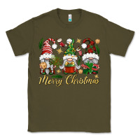 Army Green Merry Christmas Gnomes Classic Tee - BundleAndBundleShop