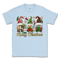 Dusty Blue Merry Christmas Gnomes Classic Tee - BundleAndBundleShop