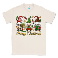 Natural Merry Christmas Gnomes Classic Tee - BundleAndBundleShop
