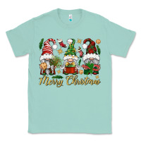 Seafoam Merry Christmas Gnomes Classic Tee - BundleAndBundleShop