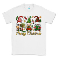 White Merry Christmas Gnomes Classic Tee - BundleAndBundleShop