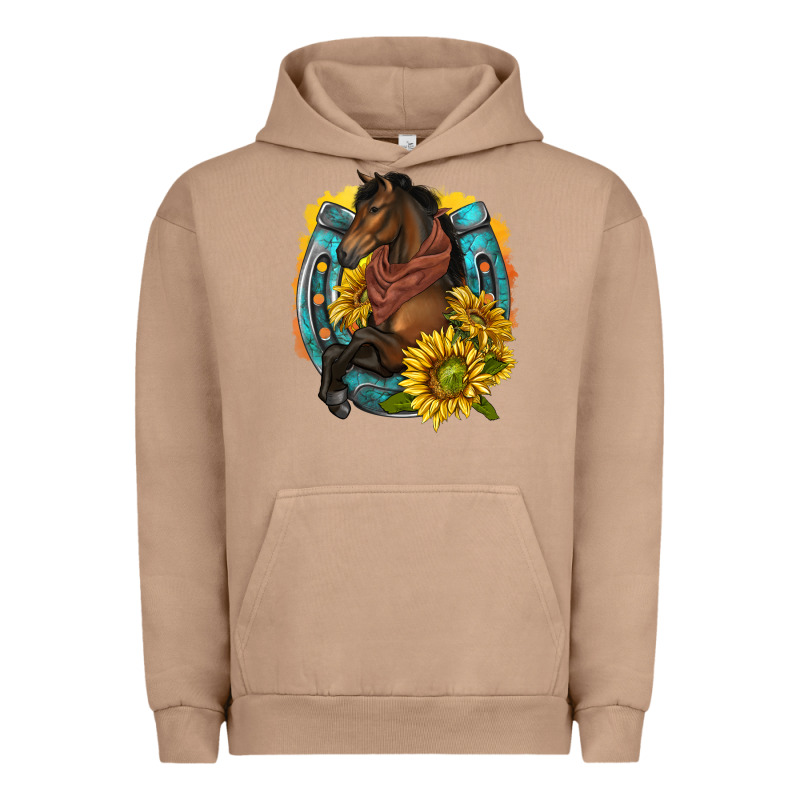 Western Horse With Horseshoe Urban Hoodie by texasbilliewilder | Teevron