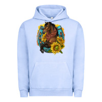 Pigment Grape Ice western horse with horseshoe Urban Hoodie - texasbilliewilder