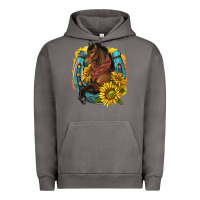 Pigment Tornado western horse with horseshoe Urban Hoodie - texasbilliewilder