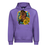 Tulip western horse with horseshoe Urban Hoodie - texasbilliewilder