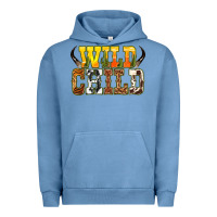 Pigment Pebble Blue Western wild child Urban Hoodie - texasbilliewilder