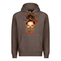 Coffee basketball messy bun mom Premium Hoodie - texasbilliewilder