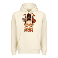 Sandshell basketball messy bun mom Premium Hoodie - texasbilliewilder