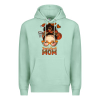 Seafoam basketball messy bun mom Premium Hoodie - texasbilliewilder