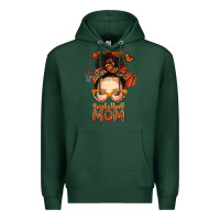 Sports Green basketball messy bun mom Premium Hoodie - texasbilliewilder