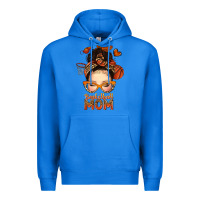 True Royal basketball messy bun mom Premium Hoodie - texasbilliewilder