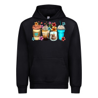 Black flowers with coffee Urban Hoodie - Zillion Design Studio