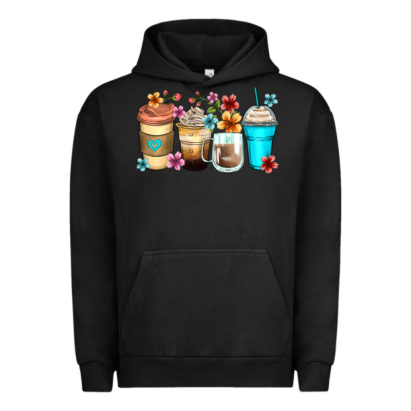 Flowers With Coffee Urban Hoodie by Zillion Design Studio | Teevron