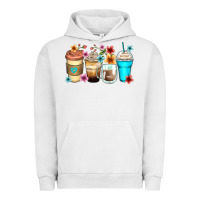 Pigment Lunar Rock flowers with coffee Urban Hoodie - Zillion Design Studio