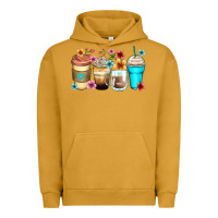Pigment Peanut Butter flowers with coffee Urban Hoodie - Zillion Design Studio