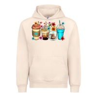 Sandshell flowers with coffee Urban Hoodie - Zillion Design Studio