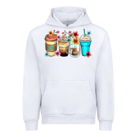 White flowers with coffee Urban Hoodie - Zillion Design Studio