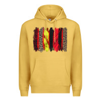 Antique Gold softball brushstroke Premium Hoodie - Zillion Design Studio