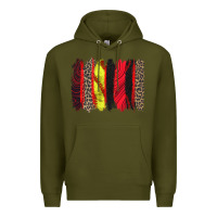 Army Green softball brushstroke Premium Hoodie - Zillion Design Studio