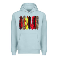 Blue Mist softball brushstroke Premium Hoodie - Zillion Design Studio