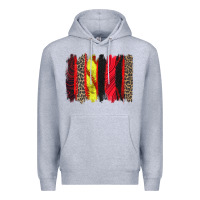 Heather Grey softball brushstroke Premium Hoodie - Zillion Design Studio