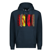 Navy softball brushstroke Premium Hoodie - Zillion Design Studio