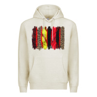 Oatmeal Heather softball brushstroke Premium Hoodie - Zillion Design Studio