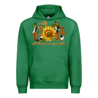 Emerald With god all things are possible with sunflower Urban Hoodie - texasbilliewilder